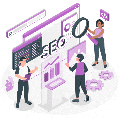 SEO analytics team working on analytics